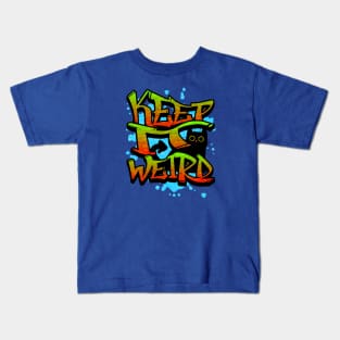 Keep It Weird Graff Cat Kids T-Shirt